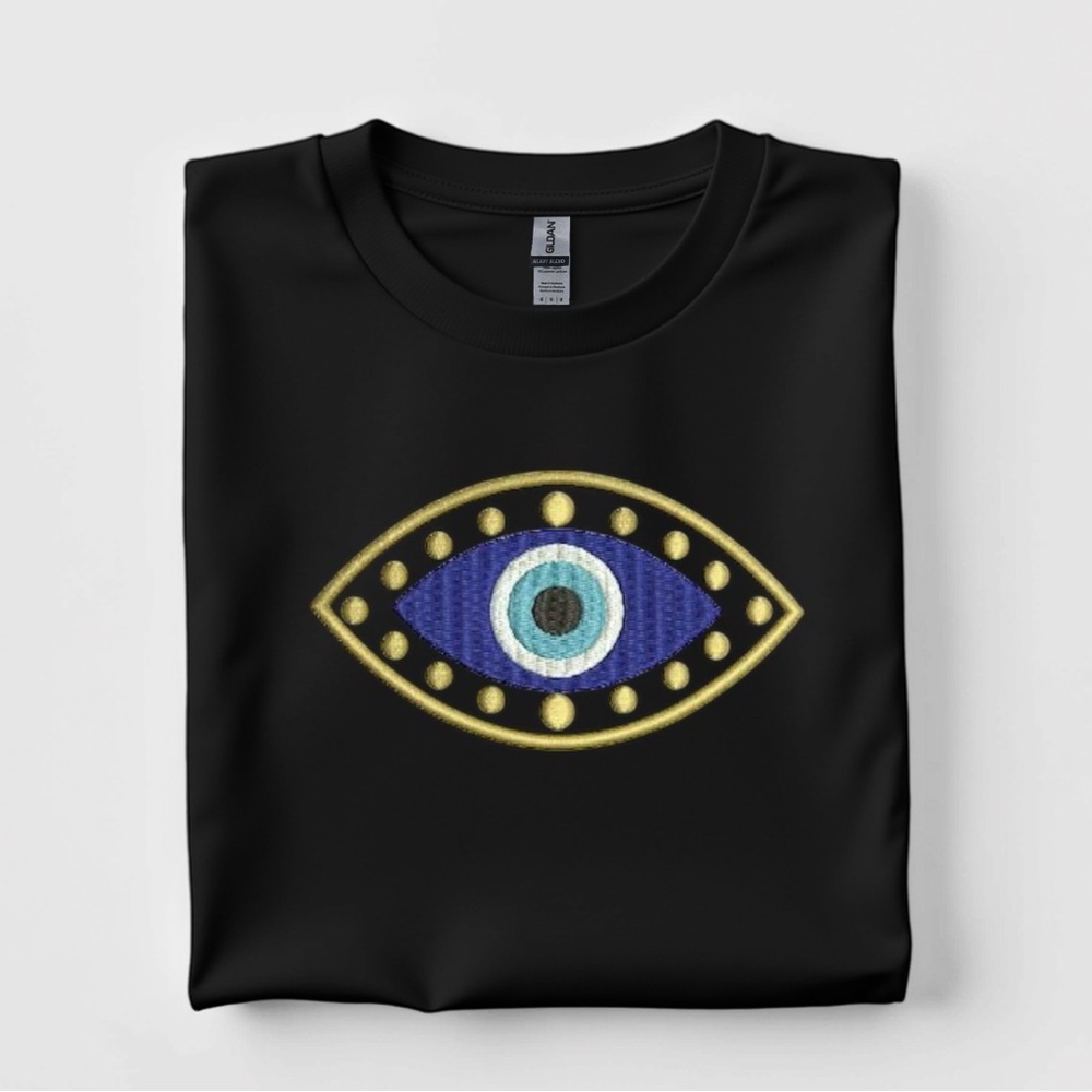 Evil Eye short sleeve T-shirt. Custom made S M L XL crew neck - Picture 9 of 17